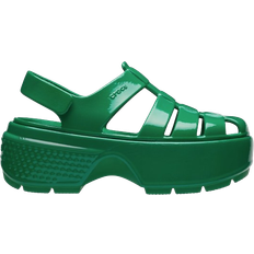 Green - Unisex Sandals Crocs Stomp Fisherman High Shine - Green Ivy