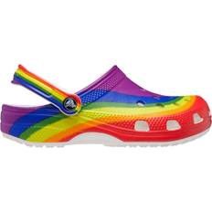 Men - Multicolored Outdoor Slippers Crocs Classic Rainbow Dye Clog