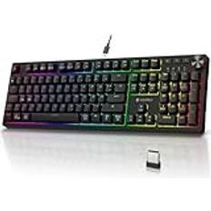 Keyboards Koorui Gaming Tastatur, Mechanisch Kabellos/Kabelgebunden/Bluetooth RGB
