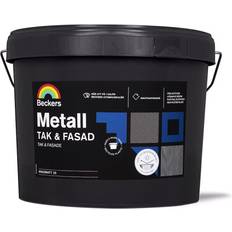 Beckers Metallfärger Målarfärg Beckers Tak Fasad Bas A A 9L Träfasadsfärg, Metallfärg Vit