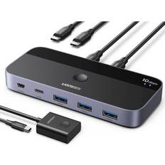 UGREEN 10gbps usb 3.2 switch, usb switcher 2pc share usb c and 3 usb a and usb c