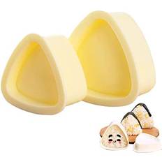 Beige Can Openers Ball Onigiri Mold Triangle, 2 Pieces Rice Can Opener