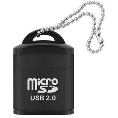 Memory Card Readers Cotchear Cotchear Mini USB 2.0 Card Reader Micro SD Card Adapter for TF/Microsd Cards Reading High Speed Cardreader with Plastic Lid Key Ring Black