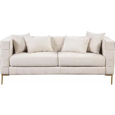 Simplie Fun Modern Upholstered Beige/Khaki Sofa 80" 3 Seater