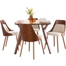 Lumisource 5 - Piece Brown Dining Set 38.2x38.2" 5