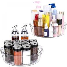 HKHBJS 11 Lazy Susan 2 Pack Cabinet,non-skid 360 Utensil Holder