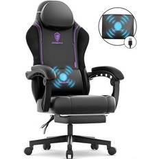 Dowinx Gaming Chairs Dowinx Gaming Chair with Pocket Spring Cushion, Ergonomic Computer Chair with Footrest and Lumbar Support for Office or Gaming, Purple