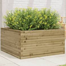 Pots, Plants & Cultivation vidaXL Garden Planter Impregnated Wood Pine 90x90x46 cm