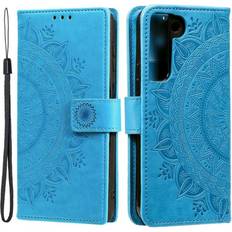 Skalo Samsung S22 Mandala Flip Cover Blå