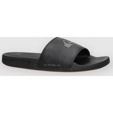 Nubukleder Slides Quiksilver Herren Pantoletten schwarz Glattleder