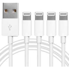 Mailesi 4Pack Original [Apple MFi Certified] Charger Lightning to USB Charging Cable 6FT Cord Compatible iPhone 14/13/12/11 Pro/11/XS MAX/XR/8/7/6s Plus,iPad Pro/Air/Mini,iPod Touch