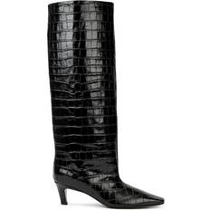 High Boots Toteme The Wide Shaft Black Leather Knee-high Boots