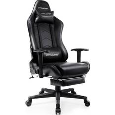 GTRACING Chair with Footres Ergonomic Recliner Office Chair with Lumbar Support Black