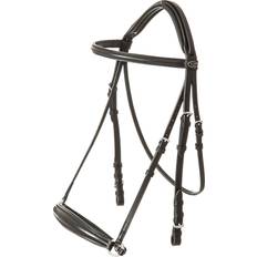 Black Bridles Kavalkade Bridle Line Ecoline, drop noseband, Black
