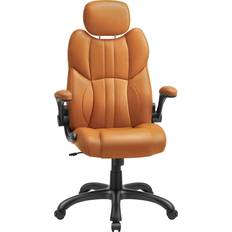 Songmics Height-Alterable Ergonomic Gaming Chair with Tilt Function, Caramel Brown