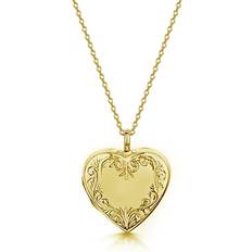 LOVELOX Scroll Heart Gold Locket