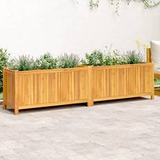 Brun - Træ Krukker vidaXL Plantekasse med for 199 x 38.5 x 50 cm Krukke