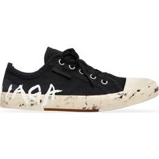 Balenciaga Women Shoes Balenciaga Paris Low Top Graffiti Trainers Black Women's Cotton