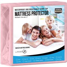 Pink Mattress Covers Utopia Bedding Protector Premium Terry Mattress Cover Pink (203.2x)