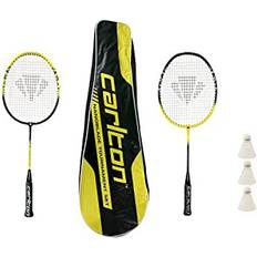 Carlton 2 Nanoblade Pro Junior Badminton Rackets + 6 Shuttlecocks