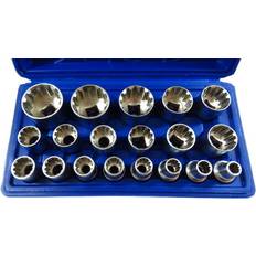 Silver 19-delt Spline Surface Set 12-Angle 1/2 8-32mm Top til topnøgle