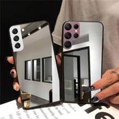 Shein Soft Silicone Makeup Mirror Cases Compatible With Samsung Galaxy S24 Ultra S20 S23 FE S22 Ultra S23 Plus A14 A34 A54 A25 A53 A52 A52S 5G ShockProof Ca