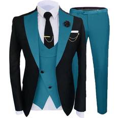 Turquoise Suits Setwell Turquoise Wedding Suits for Men Slim Fit Mens PieceTuxedo Traje de Hombres Elegantes