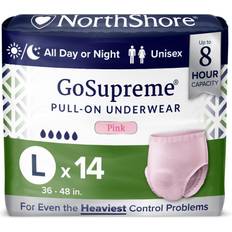 NorthShore GoSupreme Overnight Incontinence Underwear 8-Hour Pink