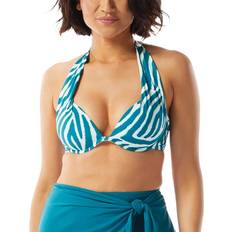 Turquoise - Women Bikini Tops Coco Reef Coco Reef Women's Contours Cameo Push-Up Halter Bikini Top Teal 40C