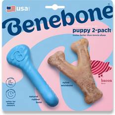 Puppy 2-Pack Rubber Bone Wishbone Tiny