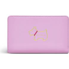 Radley London Leather Leather Heritage Dog Outline Medium Bifold Purse Pink