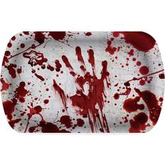 Rouge Décorations de Table Horror-Shop Blutiges Halloween Party Tablett