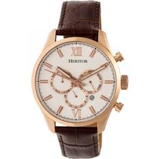 Heritor Automatic Benedict Leather-Band w/ Day/Date Rose Gold One Size