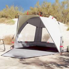 Awning Tent Tents vidaXL Grey, 224 x 138 x 142 cm Beach Tent 2-Person Lightweight Tent Grey Quick Release Waterproof