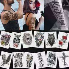 Maquillages pour le Corps INF Autocollants De Tatouage Deau De Grandes Fleurs - MultiColor