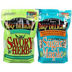 Smoke Dust & Pellets BBQr's Delight 2 Pack Savory Herb & Maple Wood Grilling Pellets