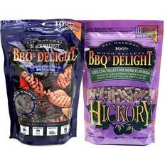 Smoke Dust & Pellets BBQr's Delight 2 Pack Hickory Pure Wood Grilling Pellets 1lb