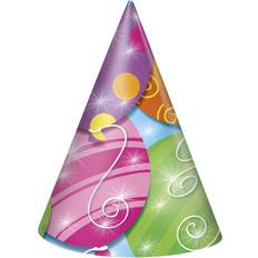 Ilmapallot Unique Party Twinkle Balloons Birthday Hats Pack of 8 Multi One Size