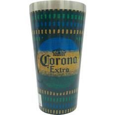 Green Beer Glasses Corona Extra Extra Tropical Dual Walled Beer Glass 16fl oz