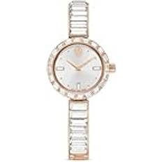 Metal - Swarovski-krystal Armbånd Swarovski Matrix Bangle Uhr - Weiß/Roségoldfarbenes Finish