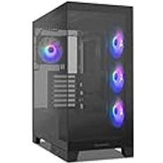 NOX Nox-Xtreme NXHUMMERGLOCKBK Black ATX Semi-Tower Case