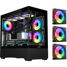 SAMA SV02 PC Case Mid Tower White 3 ARGB Tempered