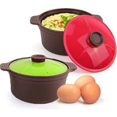 Multicolored Microwave Kitchenware Silicone Food Steamer with Handle Lid Microwave Kitchenware