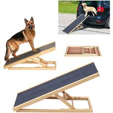 Pets Briefness L100cm W40cm H30/40/50/60cm4-heights Pet Dog Ramp Stair Adjustable Heights Non-Slip