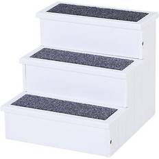 Pets Pawhut 3 step wooden dog steps pet stairs cat ladder bed
