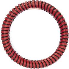 Loewe Leather Interlocking Woven Bangle pink