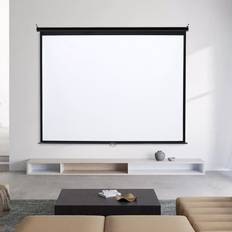 Inbox Zero White Manual Wall Mounted Projector Screen white 110.0 H x 153.0 W cm