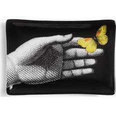Ashtrays Fornasetti Ashtray Mano yellow butterfly white/black/yellow 100% porcelain