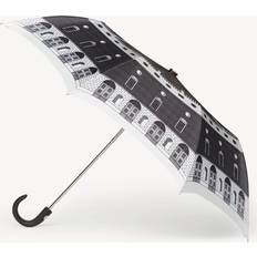 Umbrellas Fornasetti Folding Umbrella Architettura white/black 50% polyester, 10% maple, 5% brass, 15% iron, 15% steel, 5% polyamide