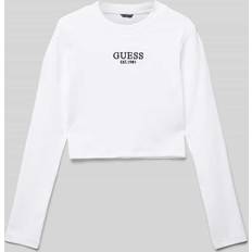 Manica lunga Bluse e Tuniche Guess Camicetta Cropped Fit T-shirt - White